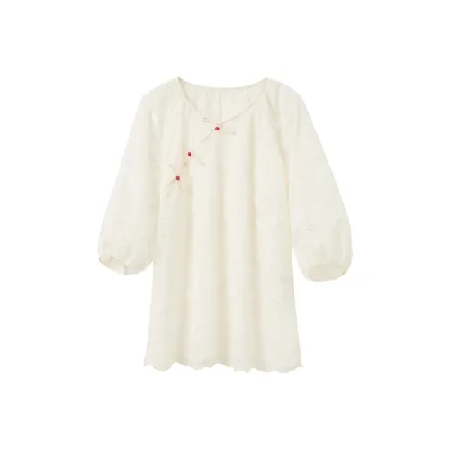 3COLOUR Chiffon Shirts Women's Ecru