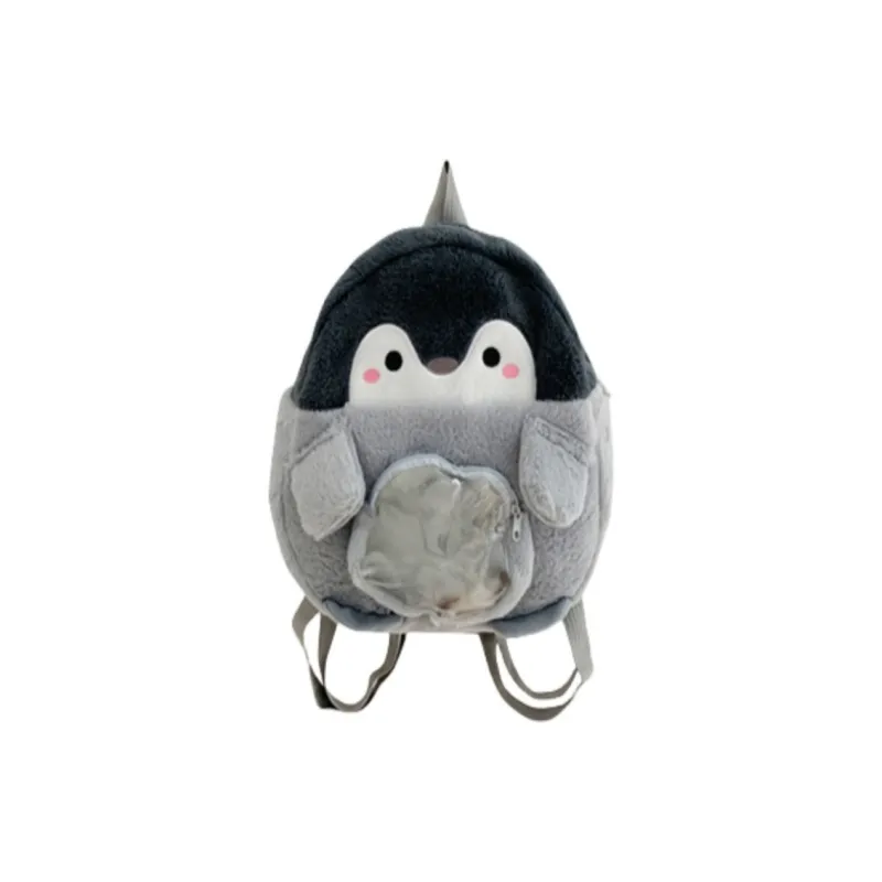 Vack Plush Backpack Unisex Gray-0