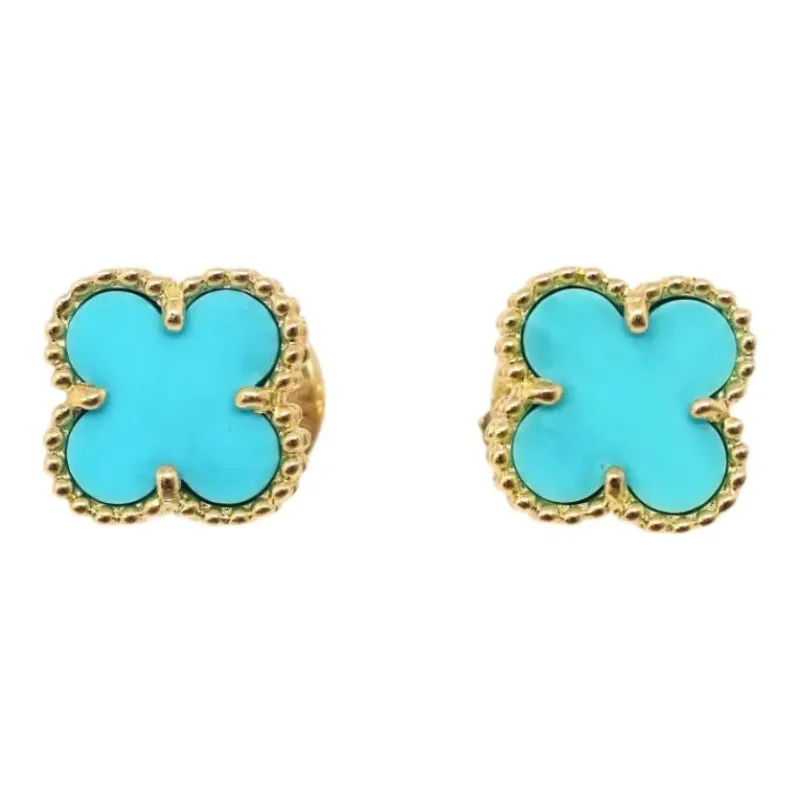 Van Cleef & Arpels 1990 2000's 18kt Yellow Gold Sweet Alhambra Earrings-0