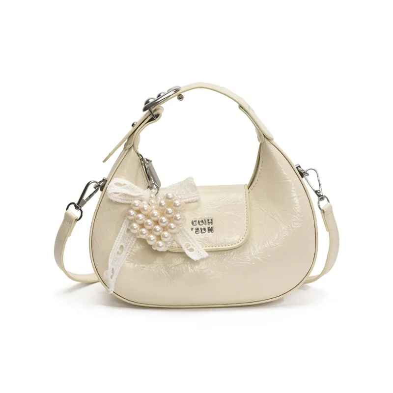 Meow In The Grass PU One Shoulder Handbag Women's Purple/Yellow/Silver/Black/White-23