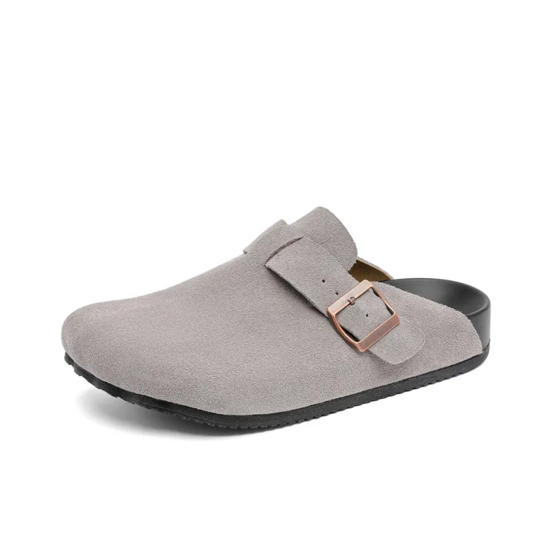 KUNGFUDEER Rubber Sole Abrasion Resistant Slip Resistant Closed Toe Slippers Men's-16