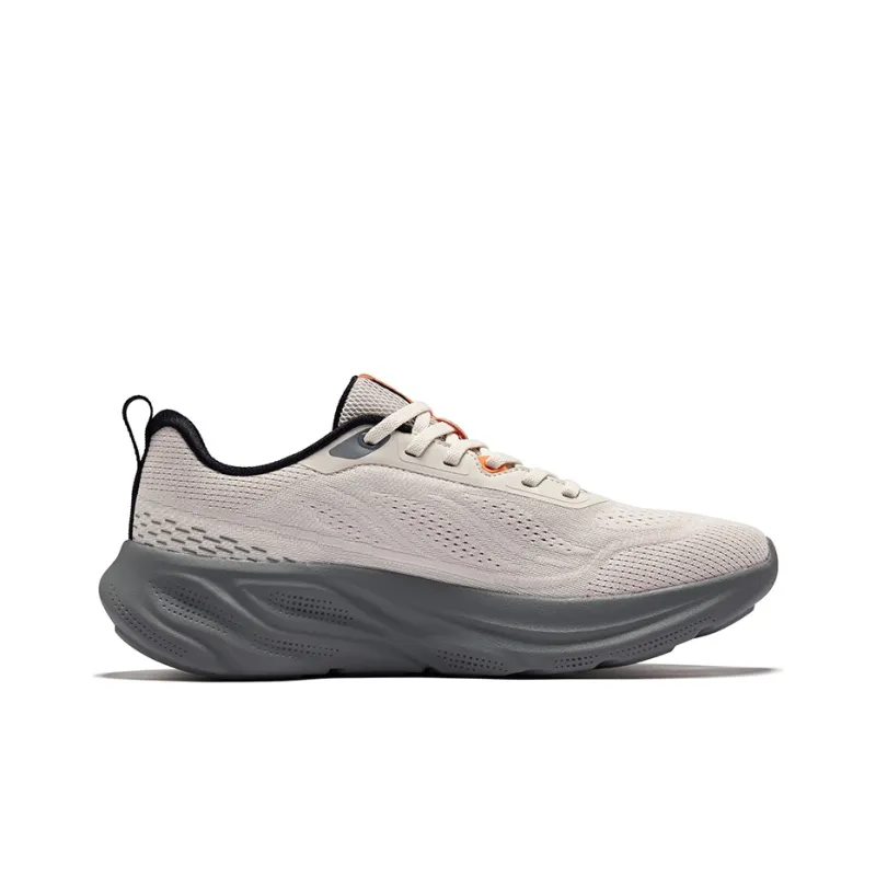 Erke Cushioning, Breathable, And Resilient Design Low Top Casual Running Shoes Men's Pumice Gray-1