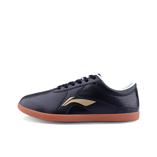 LiNing Tai Chi Durable Breathable Low-Top Training Shoes Unisex Black Gold