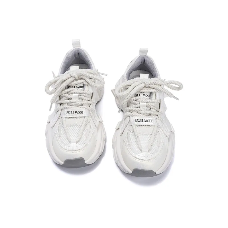 EXULL Q Low Top Chunky Sneakers Women's White-1