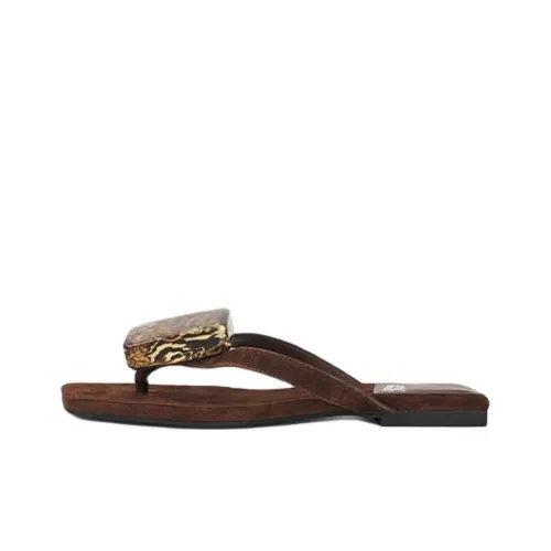 Jeffrey Campbell Abrasion Resistant Flip Flops Women's Brown