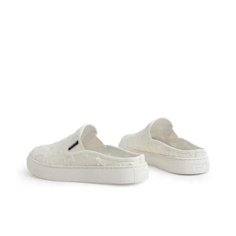FED Slip Resistant Closed Toe Slippers Men's White-3