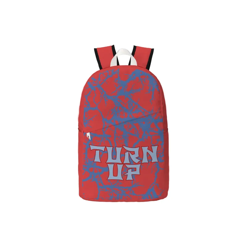 TURN UP Polyester Backpack Unisex Red-0