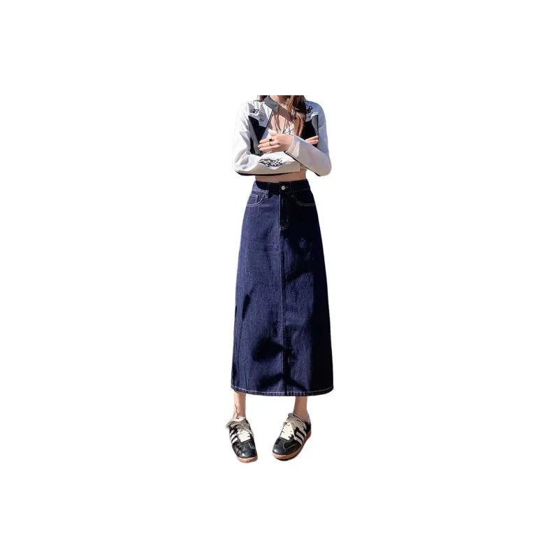 YINLEI Denim Long Skirt Women's-0