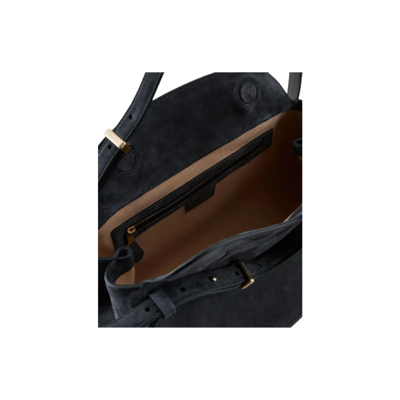 AMANI Calfskin Handbag Women's Black-3