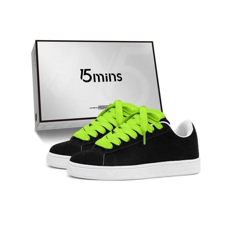 15 MINS Slip Resistant Shock Absorbers Low Top Skateboard Shoes Unisex-1
