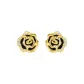 Blossom Rose Black Agate Stud Earrings