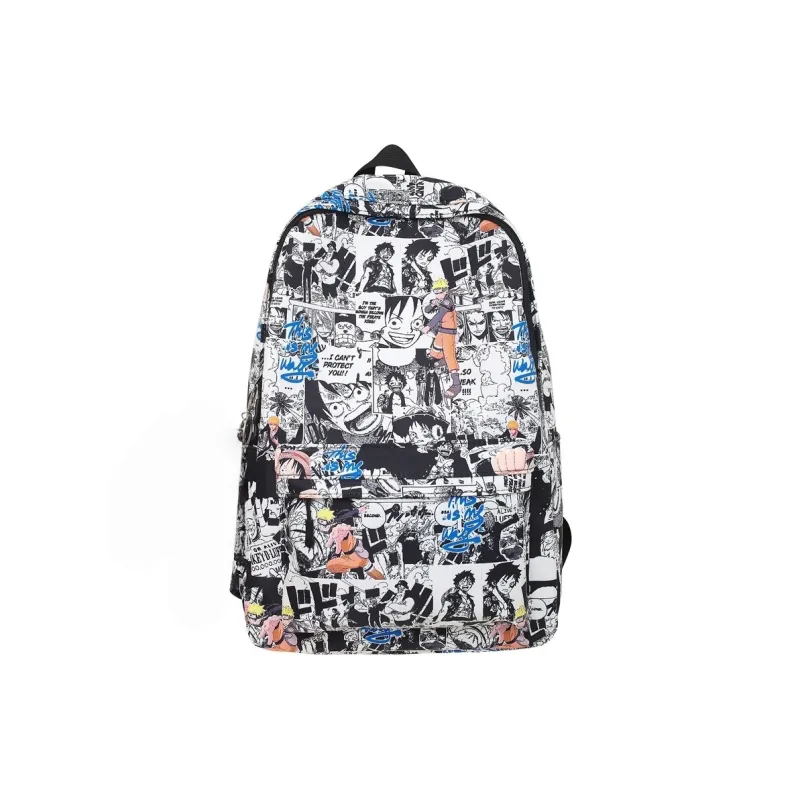 Vack Nylon Backpack Unisex White/Black-0