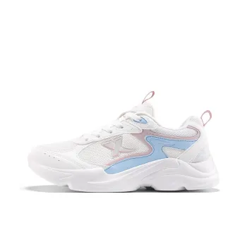 XTEP Hydrogen Wind Technology Breathable And Lightweight Low Top Casual Running Shoes Women's White Blue Pink