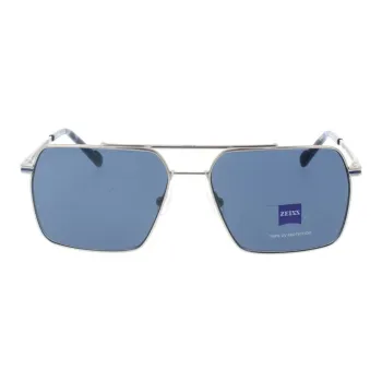 ZEISS Metal Square Sunglasses Men's Silver