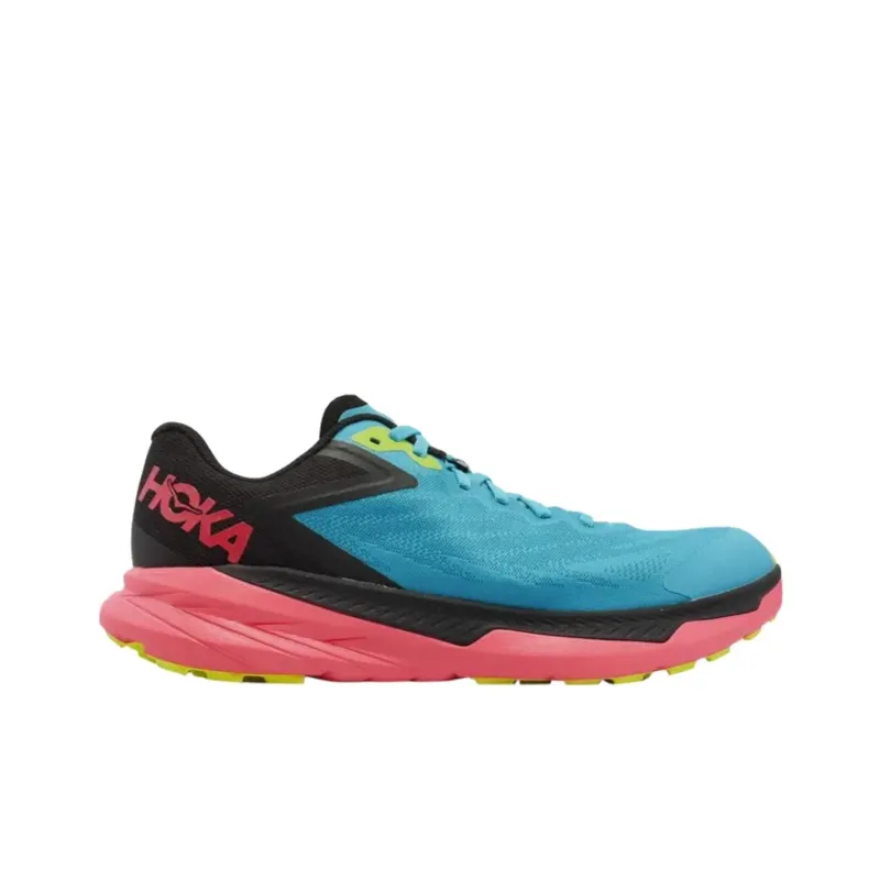 HOKA ONE ONE ZINAL Abrasion Resistant Slip Resistant Low Top Trail Running Shoes Men's Light Blue-1