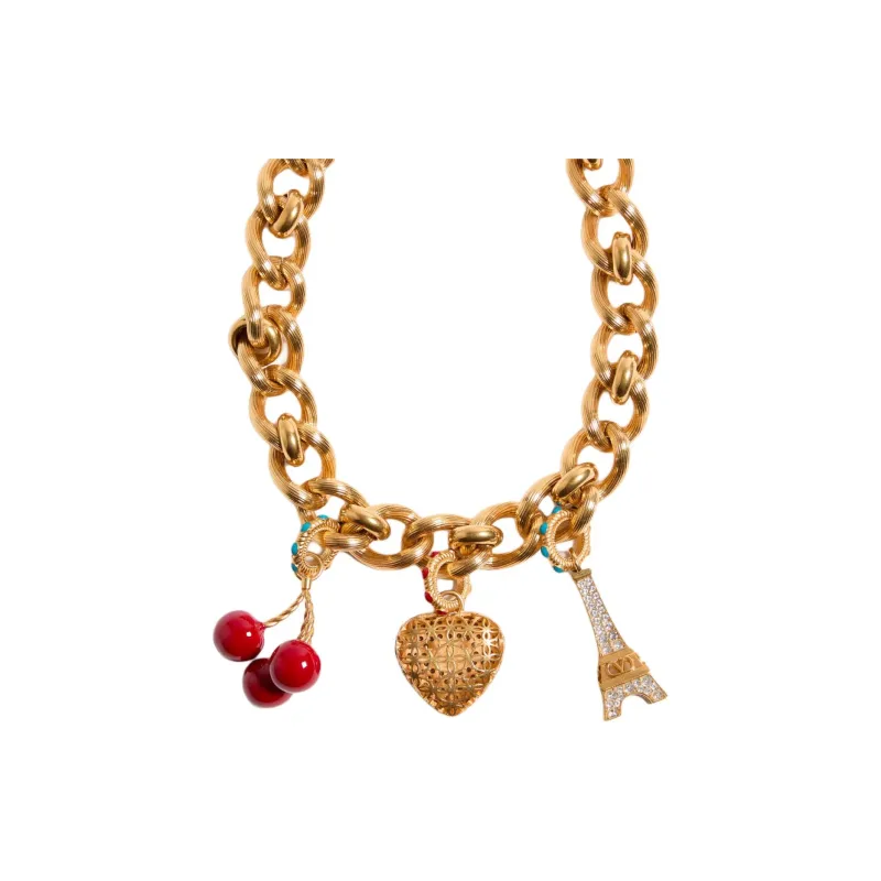 Valentino Brass Necklaces Women's Gold-0