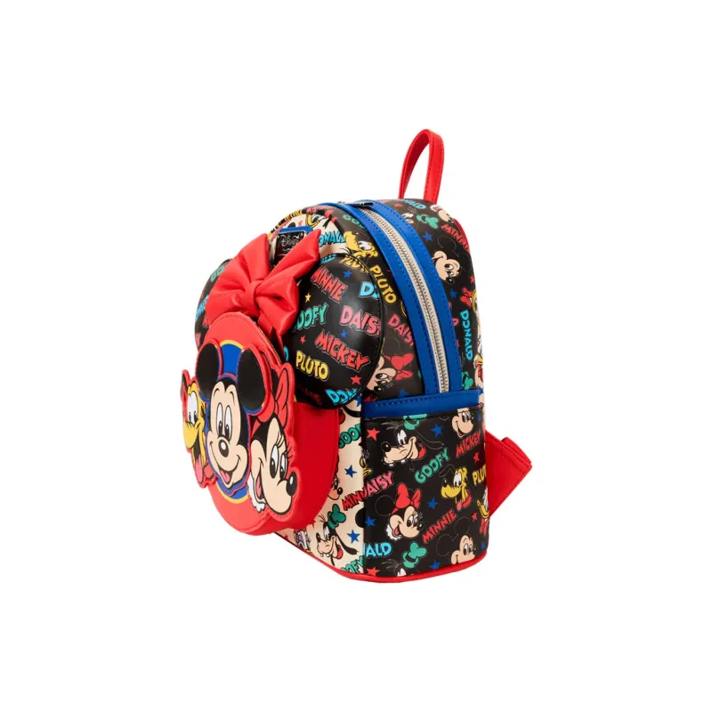 Loungefly Artificial Leather Backpack Women's Red & Black Patchwork-1