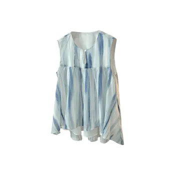 Cypress House Shirts Women's Blue Green Stripes