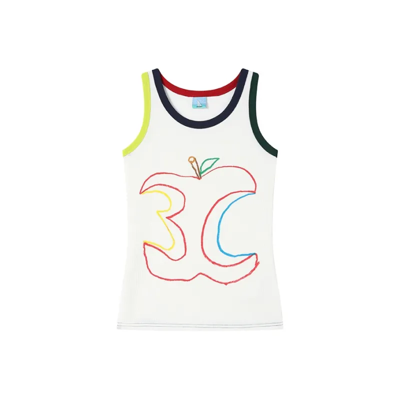 Crying Center Tank Tops Women's White-0