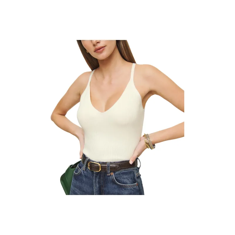 REFORMATION Peony Ribbed Sweater Tank Camisole Women's-0