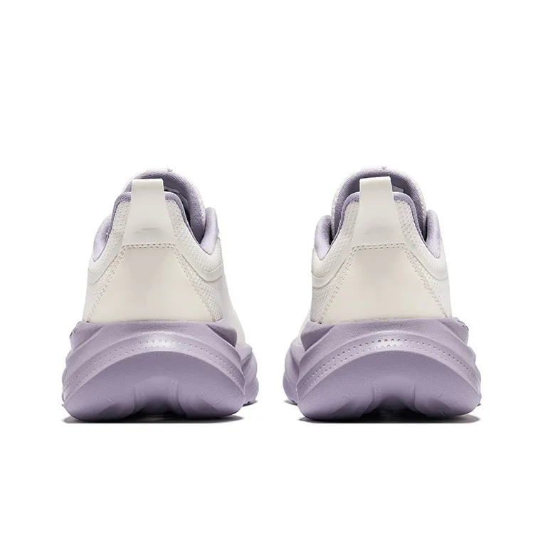 Erke Shock Absorbers Rebound Low Top City Commute Physical Fitness Test & Exam Running Shoes Women's Microcrystal White-3