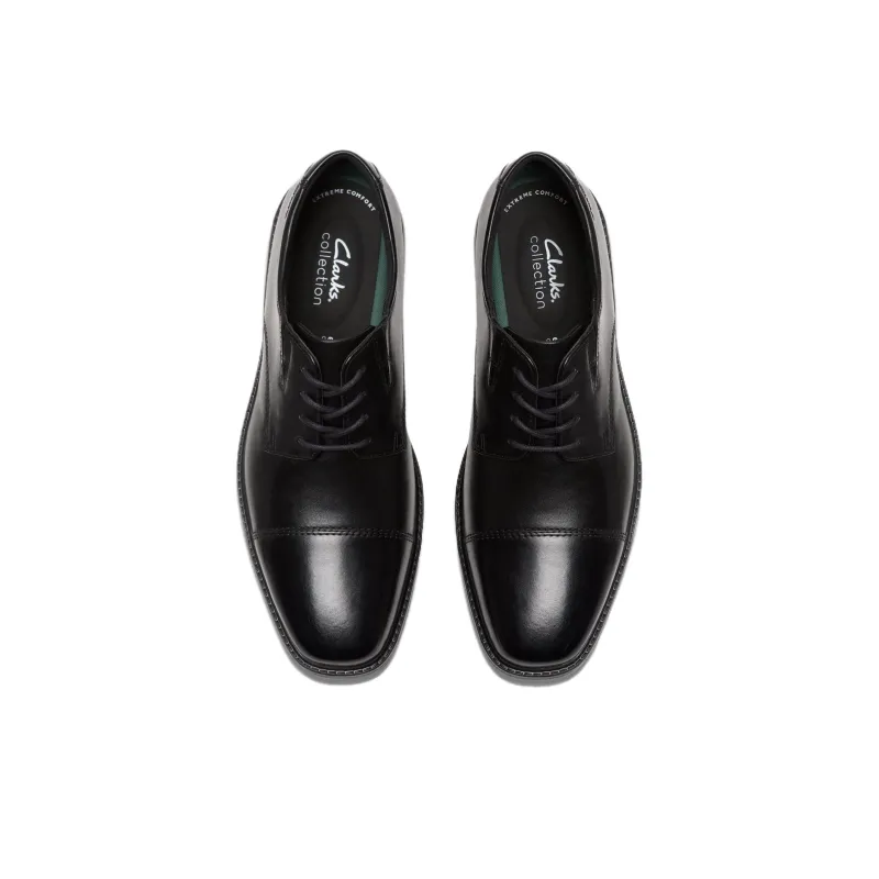 Clarks Cosgrove Cap Dress Shoes Men's Black-3