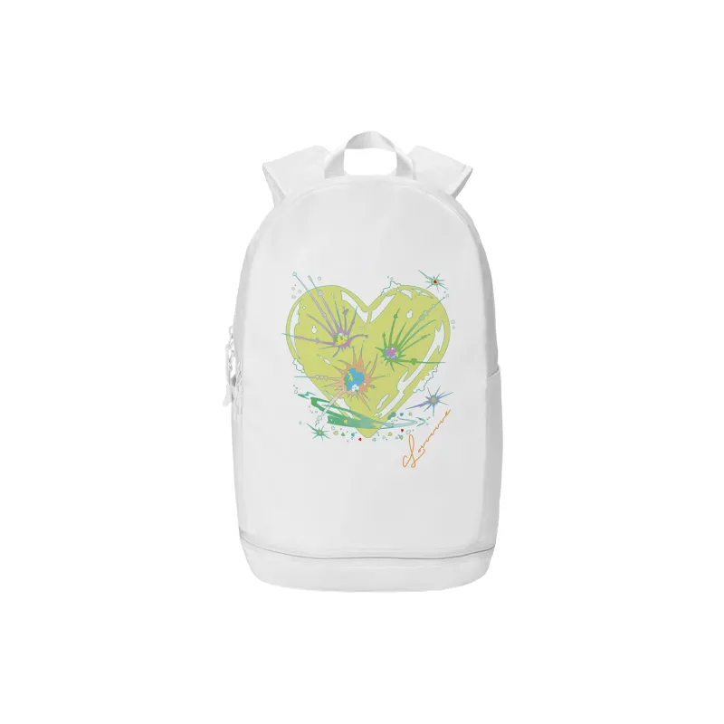 LOVVVVE Polyester Backpack Unisex White-5