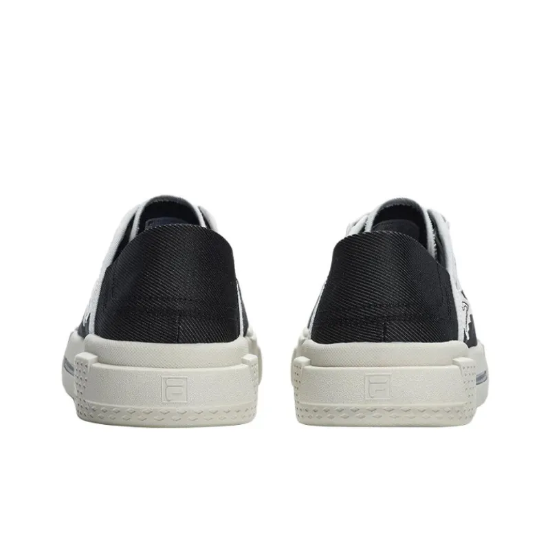 FILA FUSION Wallride Anti Slip Wear Resistant Low Top Skateboard Shoes Men's Black-3