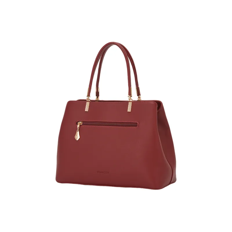 YEARCON Synthetic Leather Shoulder Bag, Crossbody Bag, Handbag Tubas Women's Burgundy-2