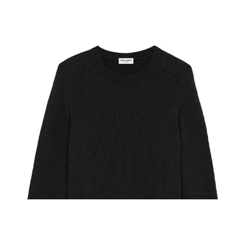 SAINT LAURENT FW21 Cashmere Sweater Women's Black-2