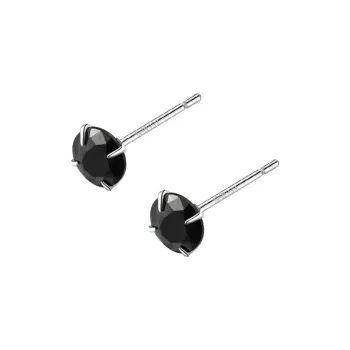 Silver S999 Fine Silver Stud Earrings Women's