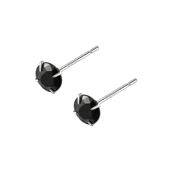 Silver S999 Fine Silver Stud Earrings Women's-6