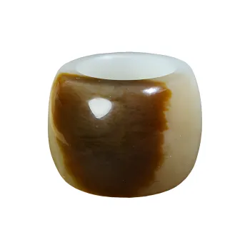 Jade Charm Yao Knuckle Push White Jade/Pale Greenish White Jade Unisex