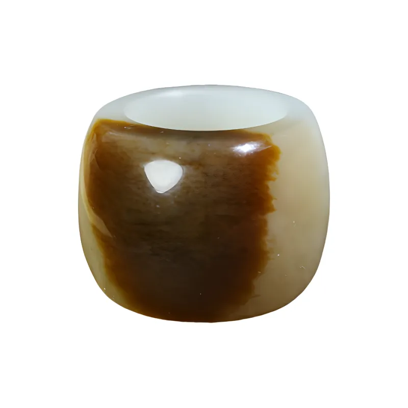 Jade Charm Yao Knuckle Push White Jade/Pale Greenish White Jade Unisex-0