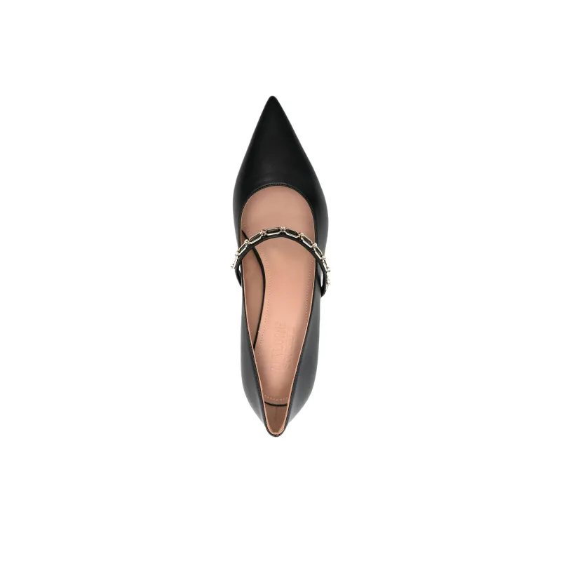 Malone Souliers Virna Slim Heel High Heels 4cm Women's Black-4