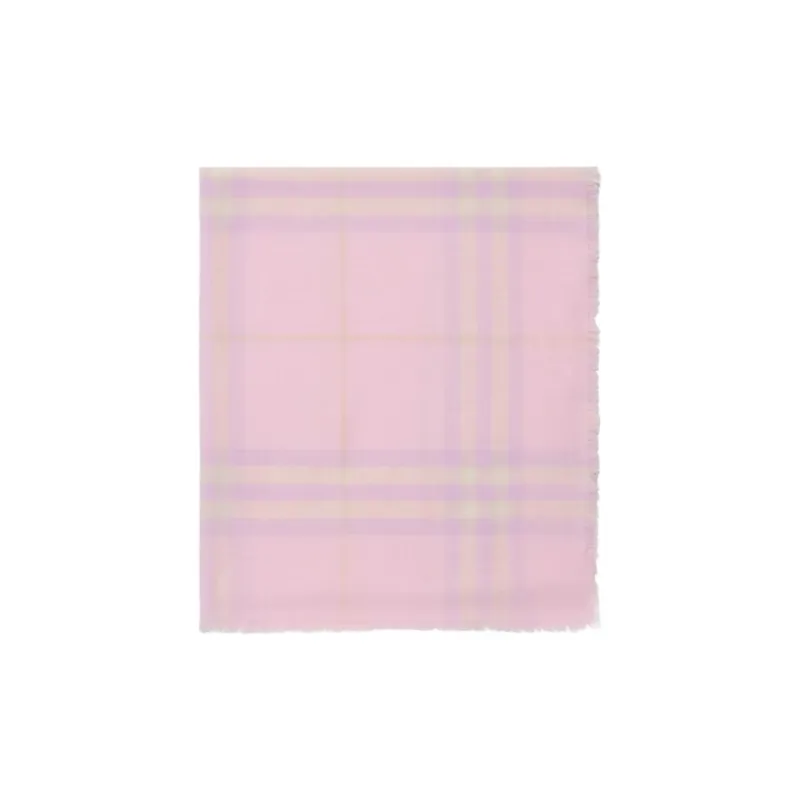 Burberry 100% Wool Knit Scarves Unisex Pink-0