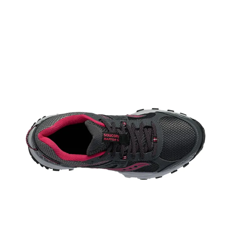 Saucony Grid Raptor TR 2 Anti Slip Wear Resistant Low Top Running Shoes Women's Gray Pink-3