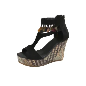 Alxnan Roman Sandals Women's Black