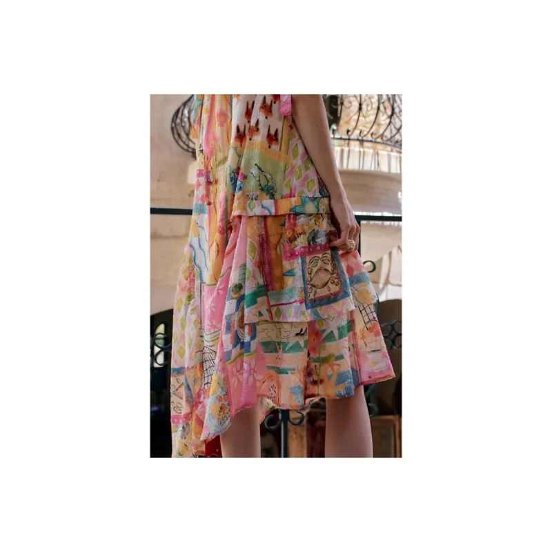 ELF SACK Slip Dresses Women's Fox Print-6