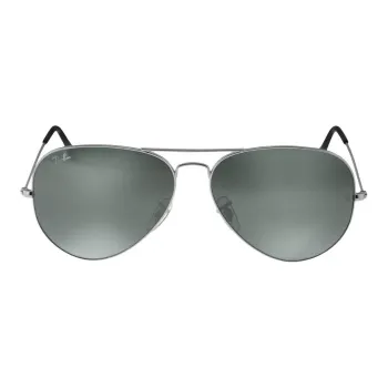 RayBan Metal Aviator Sunglasses Unisex Silver