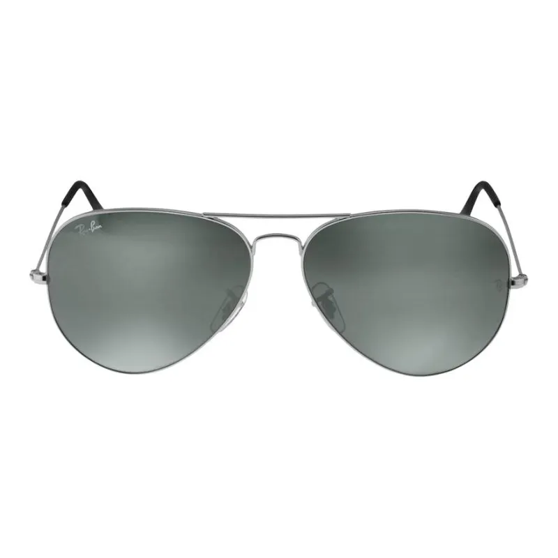 RayBan Metal Aviator Sunglasses Unisex Silver-0