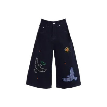 WOHOO Denim Shorts Unisex Dark Blue