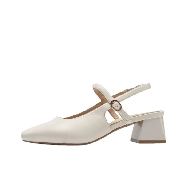 WUJI Chunky Heel High Heels Women's-3