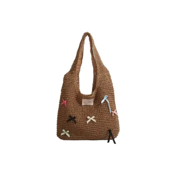 YZUE Straw Woven Shoulder Bag Women's Multicolor