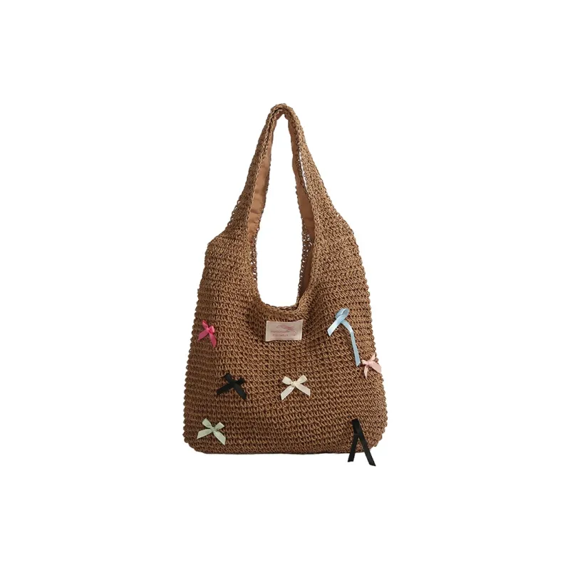 YZUE Straw Woven Shoulder Bag Women's Multicolor-0