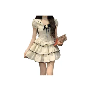 GUOZHEN Short Sleeved Dress Women's