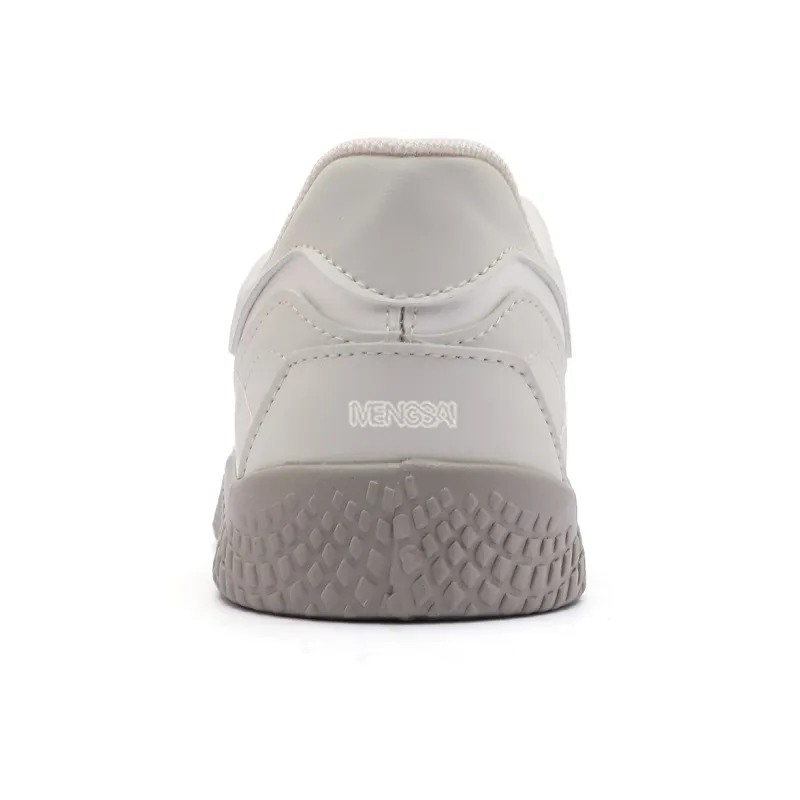 Mengsai Wear resistant And Lightweight Low Top Skateboard Shoes Women's Pearl White-3