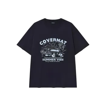 COVERNAT T Shirt Men's Dark Marine Blue