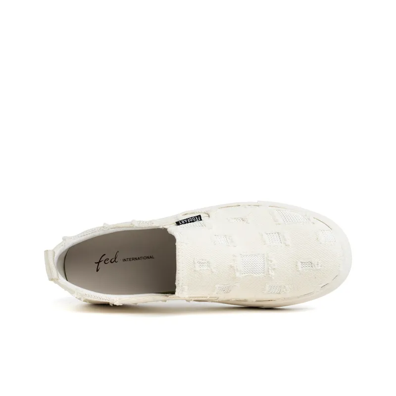 FED Low Top Casual Shoes Men's White-3