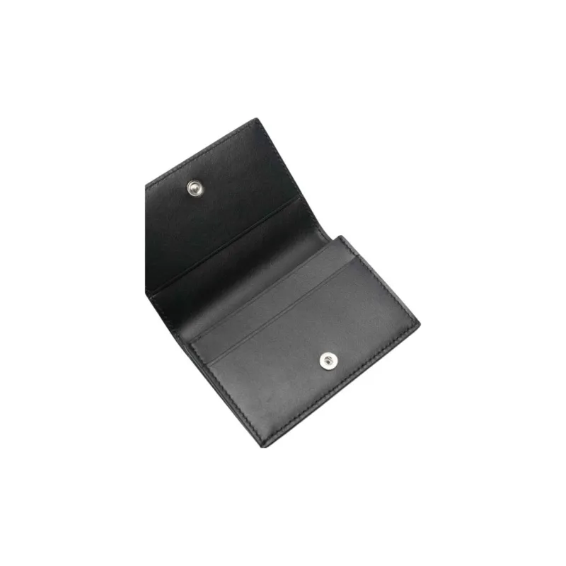 JIL SANDER Cow Leather Wallet Men's Black-2